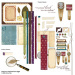 Digital Scrapbook Supplies from Scrap Girls: Bookworm Embellishments Biggie