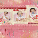 Computer scrapbook layout by Amanda Fraijo-Tobin using June's Scrap Girls Club