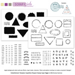 ScrapSimple Embellishment Templates: Expedition Passport Stamps Super Biggie