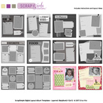 ScrapSimple Digital Layout Album Templates: 12x12 Baby Book 3