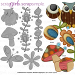 ScrapSimple Embellishment Templates: Woodland Applique