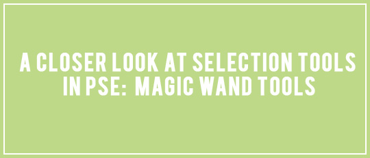 Selection Tools in PSE: Magic Wand Tools - tutorial intro banner