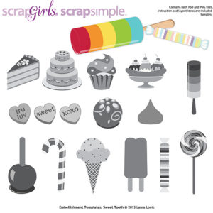 ScrapSimple Embellishments Sweet Tooth