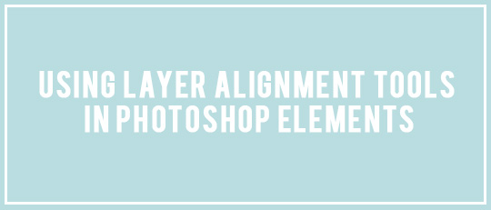 Layer Alignment Tools in Photoshop Elements